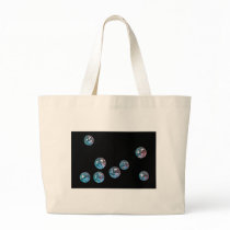 disco balls in empty space canvas bag