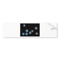 disco balls in empty space bumper sticker