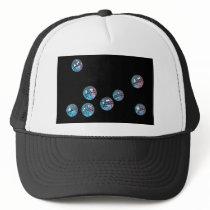 disco balls in empty space mesh hat