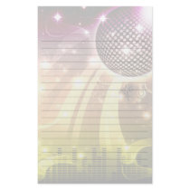 disco cityscape light customized stationery