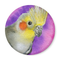 Disco Cockatiel Fridge Magnets