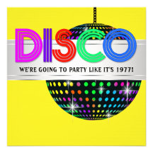 Disco Dance Party Invitations