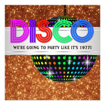 Disco Dance Party Invitations