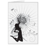 disco diva vector greeting card