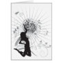 disco diva vector greeting card