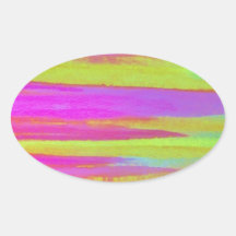 DISCO FEVER Bright Bold Neon Green Pink 70s Retro Stickers