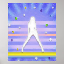disco girl blue posters