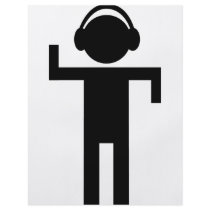 disco head phone type icon flyer