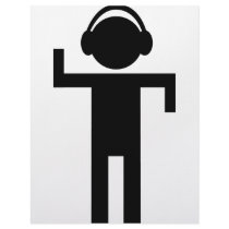 disco head phone type icon letterhead