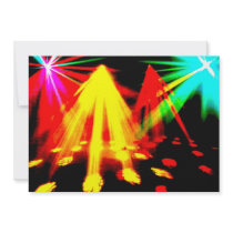 disco_lights - centre pic personalized invitation