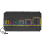 disco lights dots vector text art design mp3 speaker