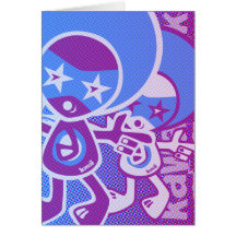Disco Mascot Greeting Card