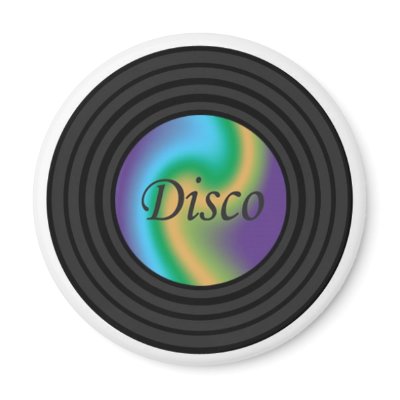 Disco Mini Vinyl Refrigerator Magnet by namahina