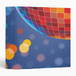 Disco Party Time Rainbow Lights Binder