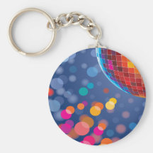 Disco Party Time Rainbow Lights Key Chains