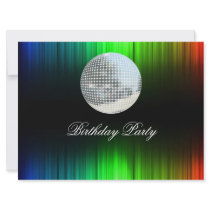 Disco Retro Birthday Party Invitation