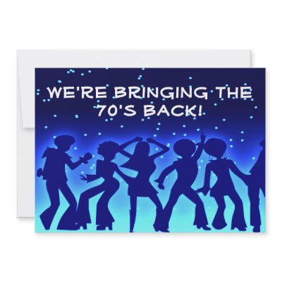 Disco Theme 70's Party Invitations by csinvitations