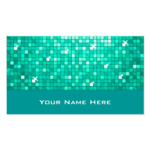 Disco Tiles Aqua business card