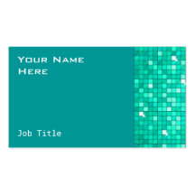 Disco Tiles Aqua business card side
