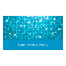 Disco Tiles Blue business card