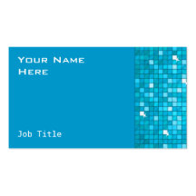 Disco Tiles Blue business card side