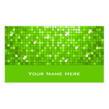 Disco Tiles Green business card