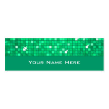 Disco Tiles Jade business card skinny
