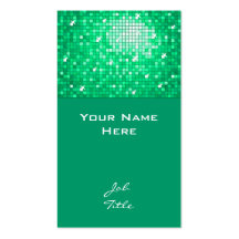 Disco Tiles Jade business card top