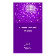 Disco Tiles Purple business card top