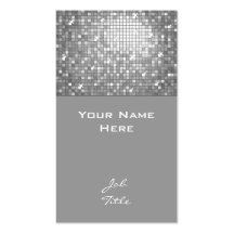 Disco Tiles "Silver" business card top
