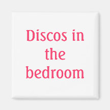 Discos in the bedroom fridge magnet
