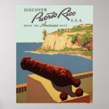 Discover Puerto Rico USA Travel Poster