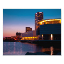 Discovery World in Downtown Milwaukee at Dusk Photo Print
