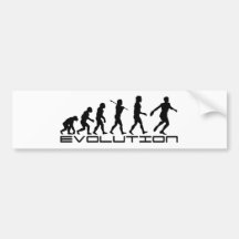 Discus Sport Evolution Art Bumper Sticker