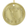 Discus Thrower Gold Toned Medal Ornament