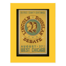 Discussion de Carte-WPA Chicago-Lincoln Douglas Cartes Postales