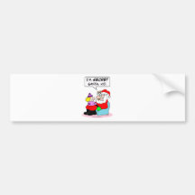Disguised Santa Claus is Secret Santa. Bumper Stickers