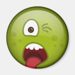 Disgusted Green Fridge Magnets