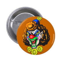 Disgusting Evil Clown Pin