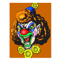 Disgusting Evil Clown Post Cards