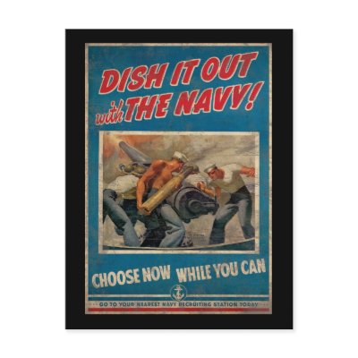 Dish It Out With The Navy Post Card by Vintage_Mall
