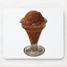 dish of chocolate ice cream mouse pad