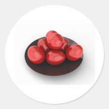 dish of eggs round stickers