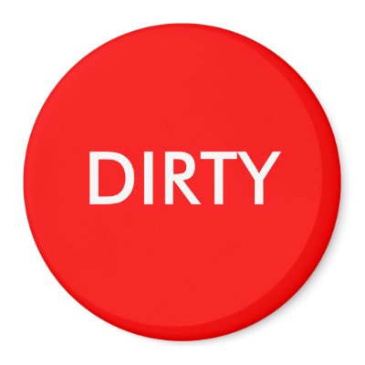 Dish Washer Magnet - DIRTY by pawtraitart