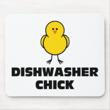 Dishwasher Chick Mousepads