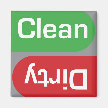 Dishwasher Clean or Dirty Sign Fridge Magnet