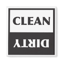 Dishwasher Clean or Dirty Sign Fridge Magnet
