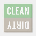 Dishwasher Magnet CLEAN | DIRTY - Green Taupe