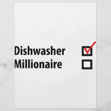 dishwasher millionaire icon flyers