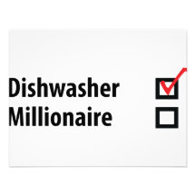 dishwasher millionaire icon personalized invite